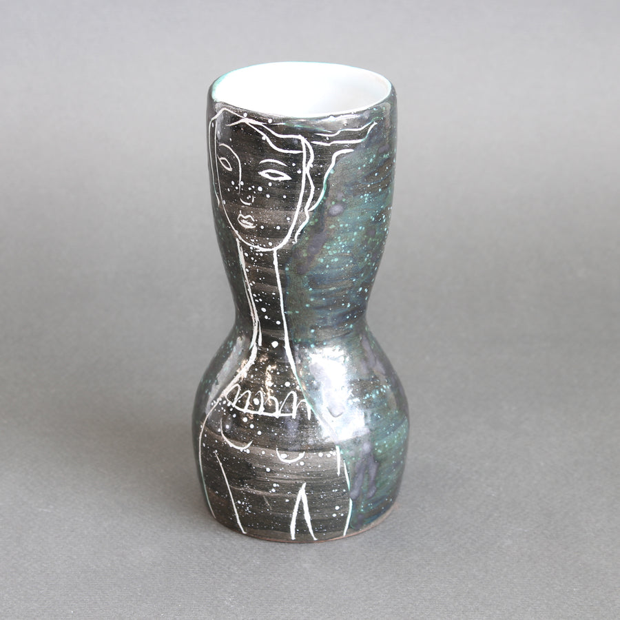 French Mid-Century Ceramic Vase by Atelier du Grand Chêne (circa 1950s) - Small