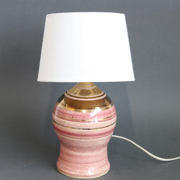 Vintage French Ceramic Table Lamp by Georges Pelletier for La Roue (circa 1970s)