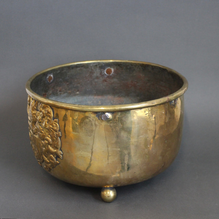 Antique French Brass Cachepot (circa 1700s)