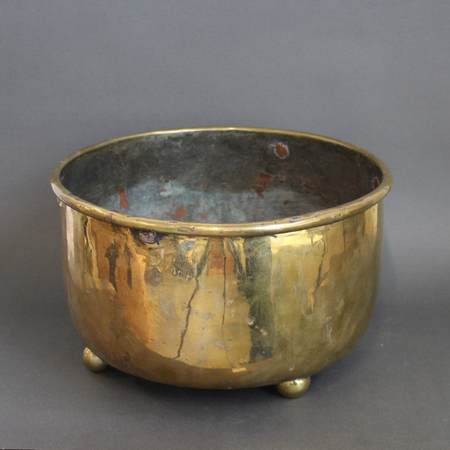 Antique French Brass Cachepot (circa 1700s)