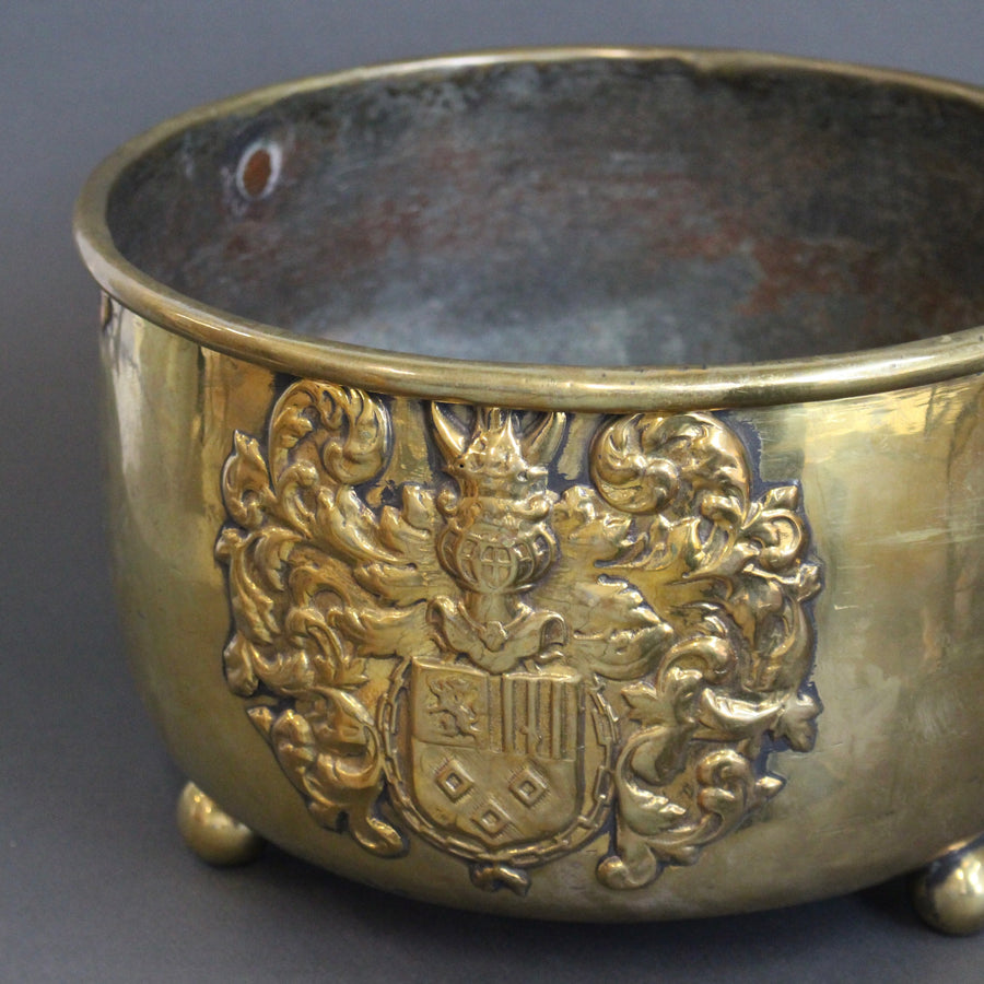 Antique French Brass Cachepot (circa 1700s)