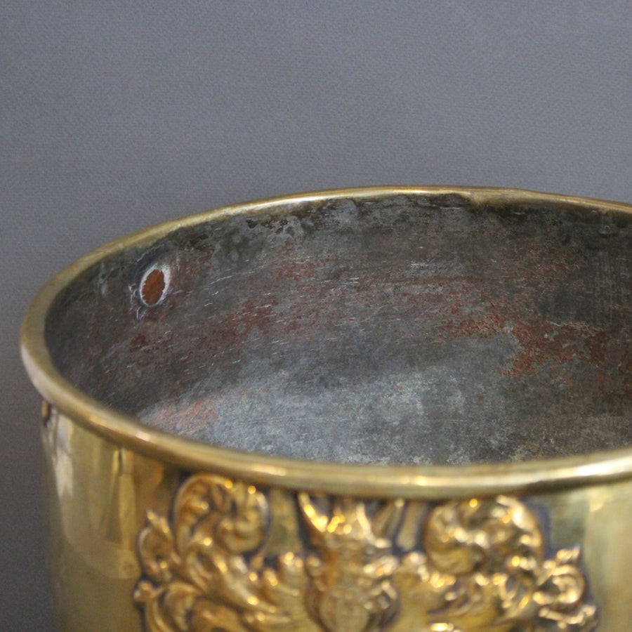 Antique French Brass Cachepot (circa 1700s)