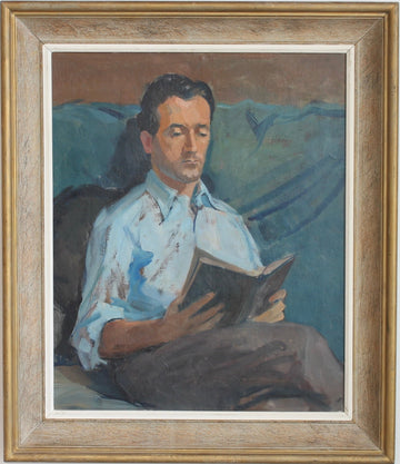 'Portrait of a Man Reading' 20th Century French School