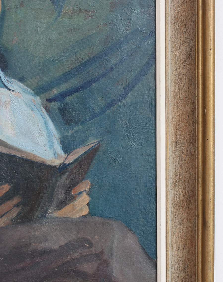 'Portrait of a Man Reading' 20th Century French School