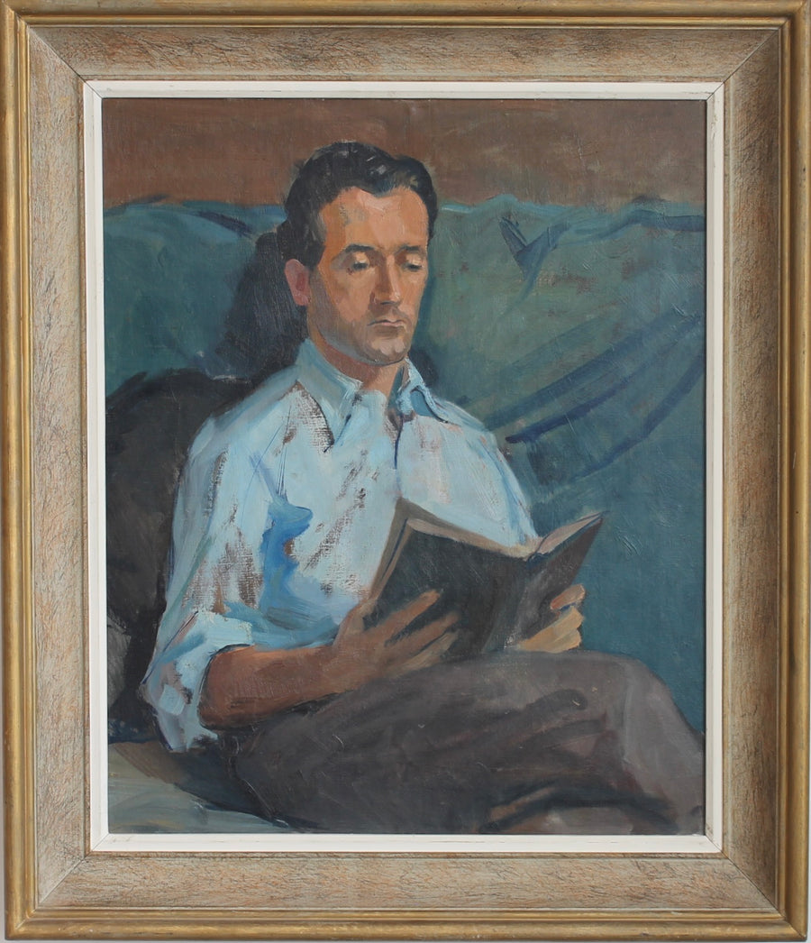 'Portrait of a Man Reading' 20th Century French School