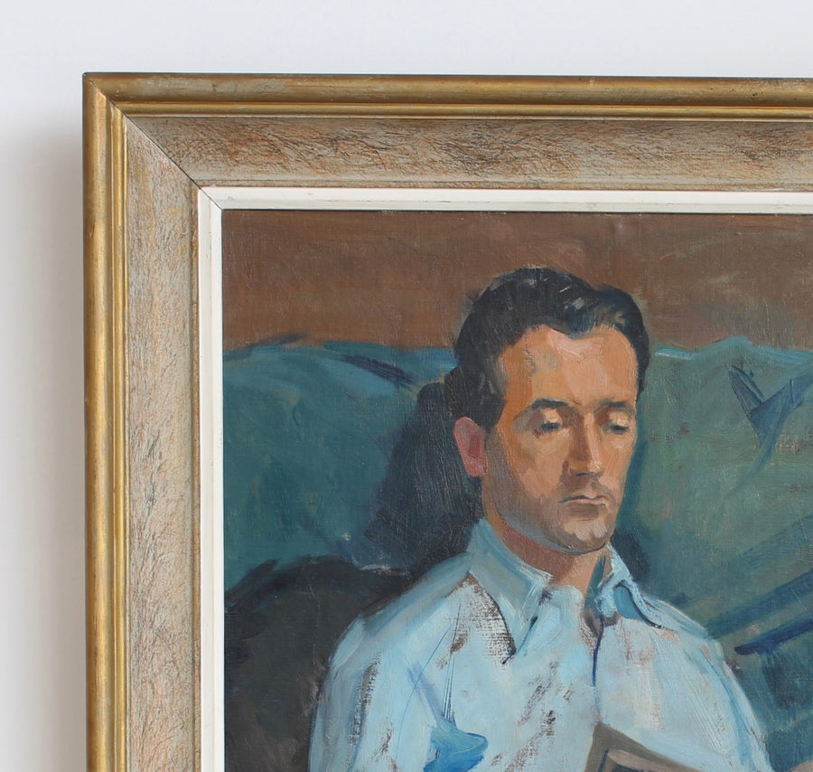 'Portrait of a Man Reading' 20th Century French School