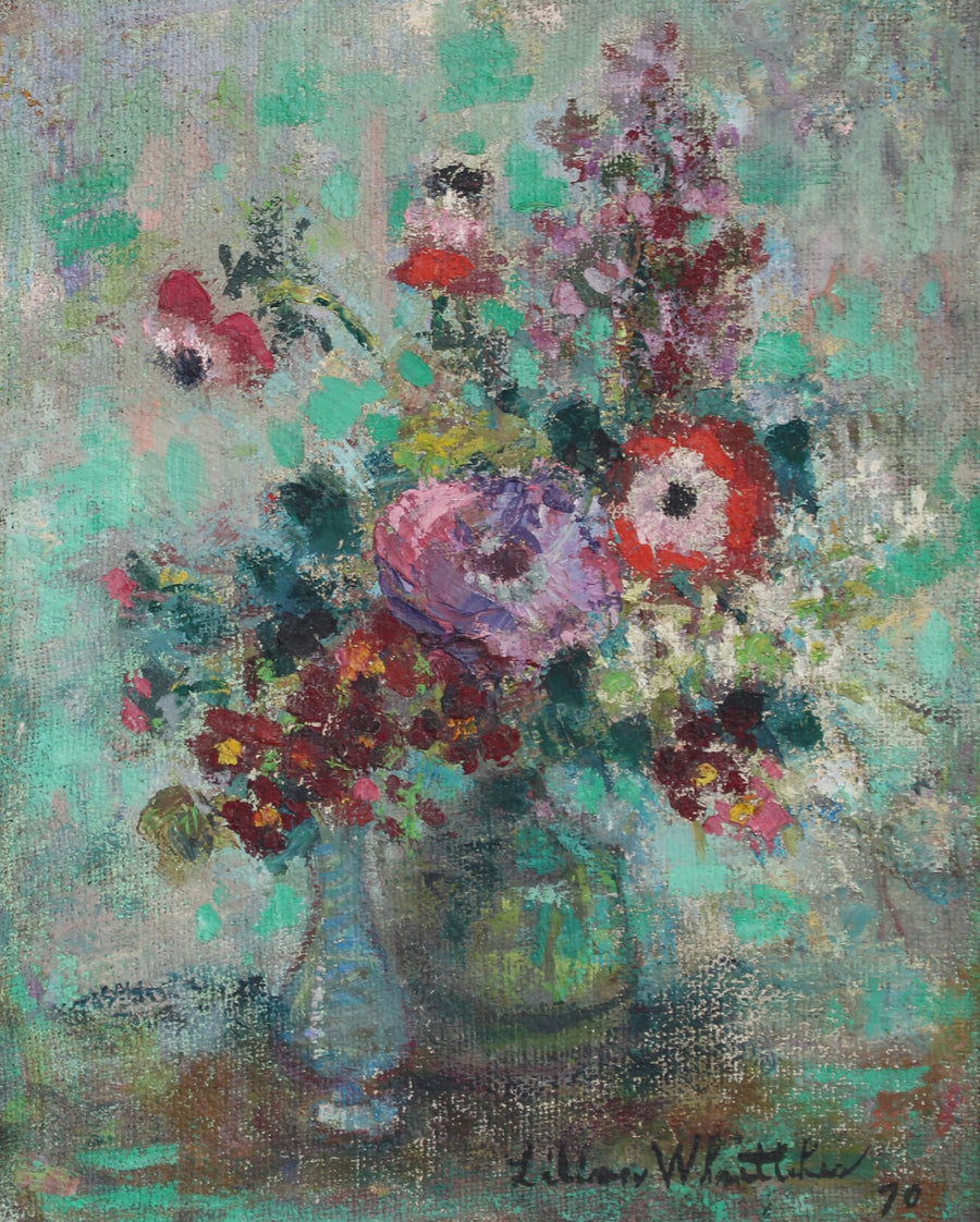 'Still Life with Bouquet of Flowers' by Lilian Whitteker (1970)