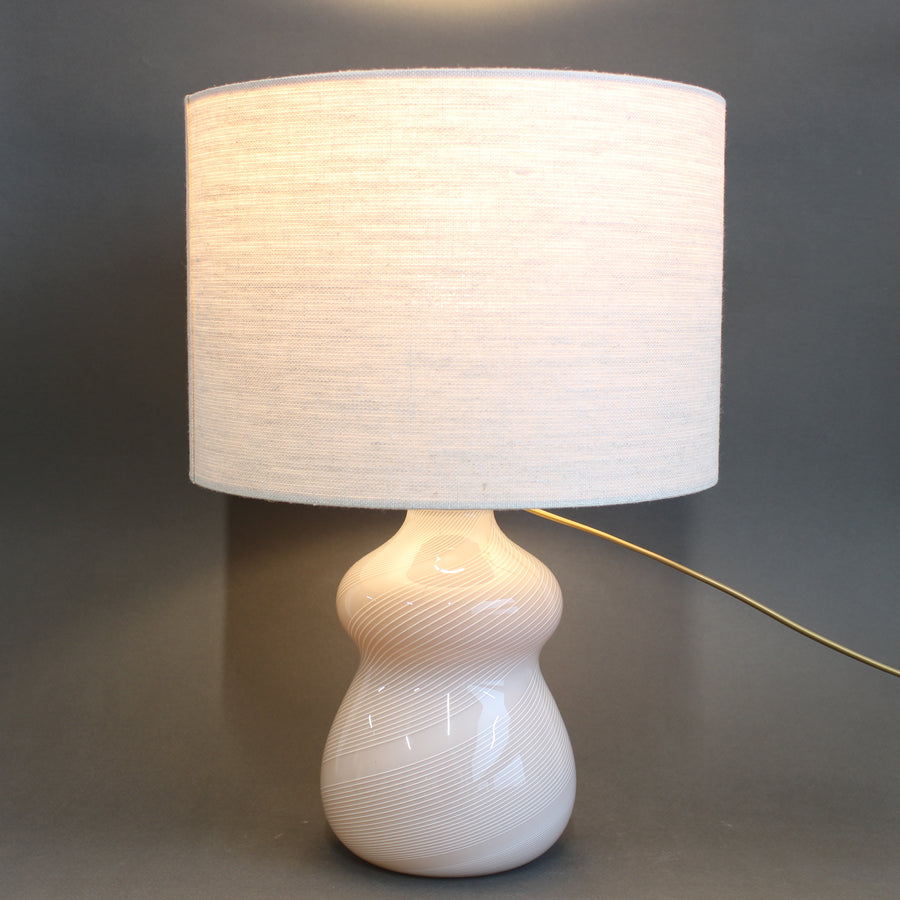 Vintage Italian Murano Glass Table Lamp (circa 1970s)