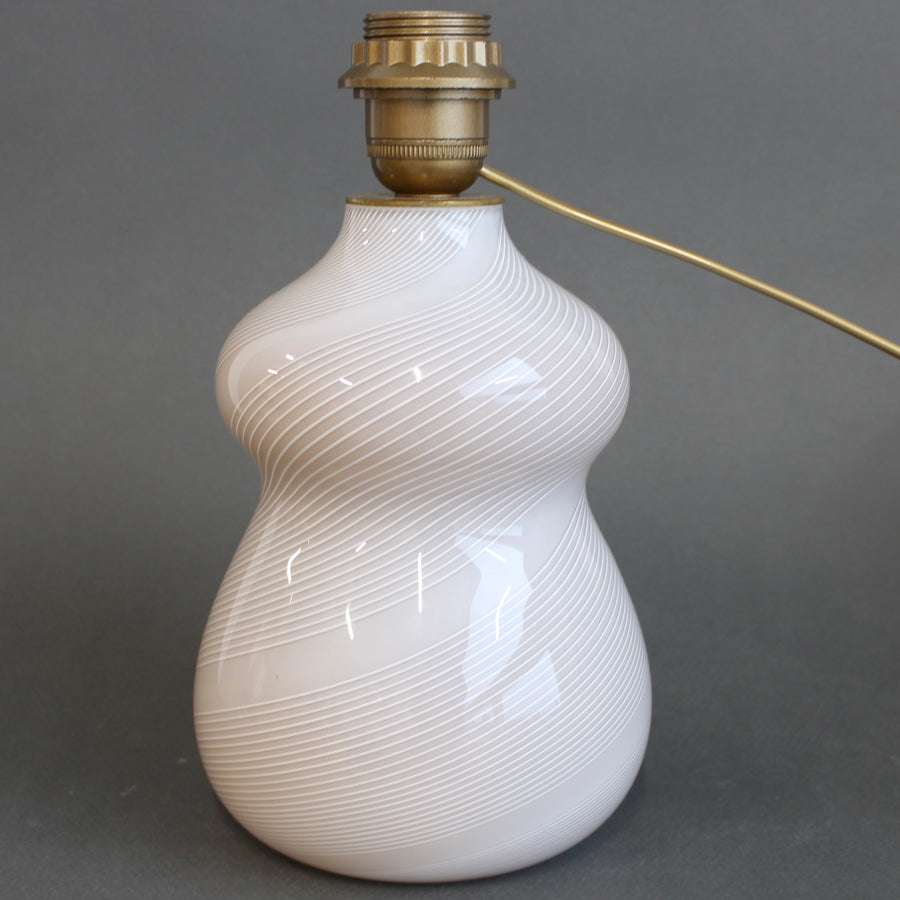 Vintage Italian Murano Glass Table Lamp (circa 1970s)