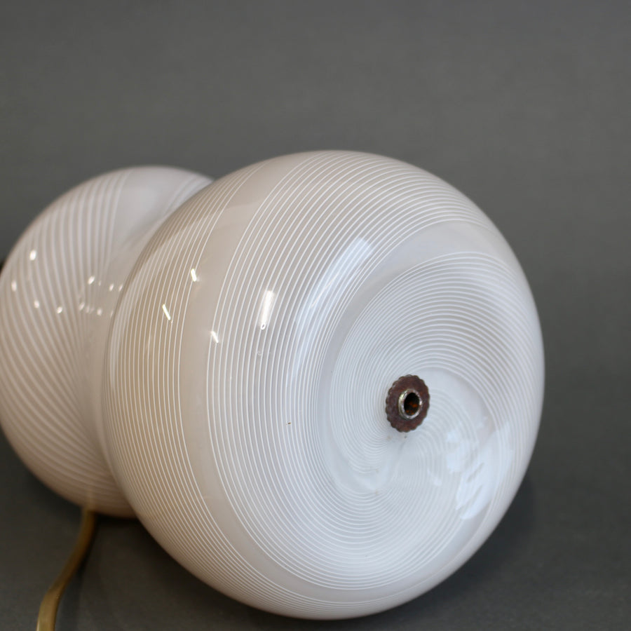 Vintage Italian Murano Glass Table Lamp (circa 1970s)