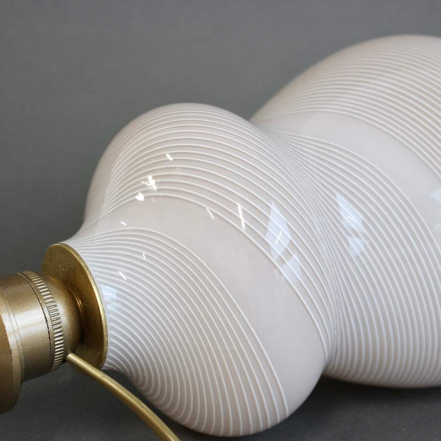 Vintage Italian Murano Glass Table Lamp (circa 1970s)