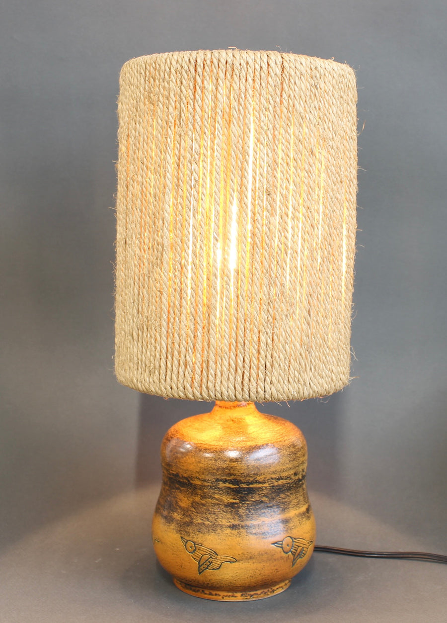 Mid-Century French Ceramic Table Lamp by Jacques Blin (circa 1950s)