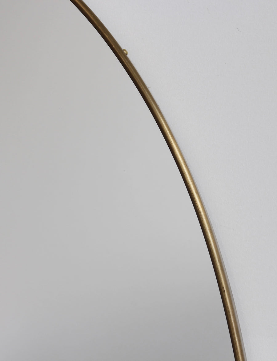Vintage Italian Wall Mirror with Brass Frame (circa 1960s)