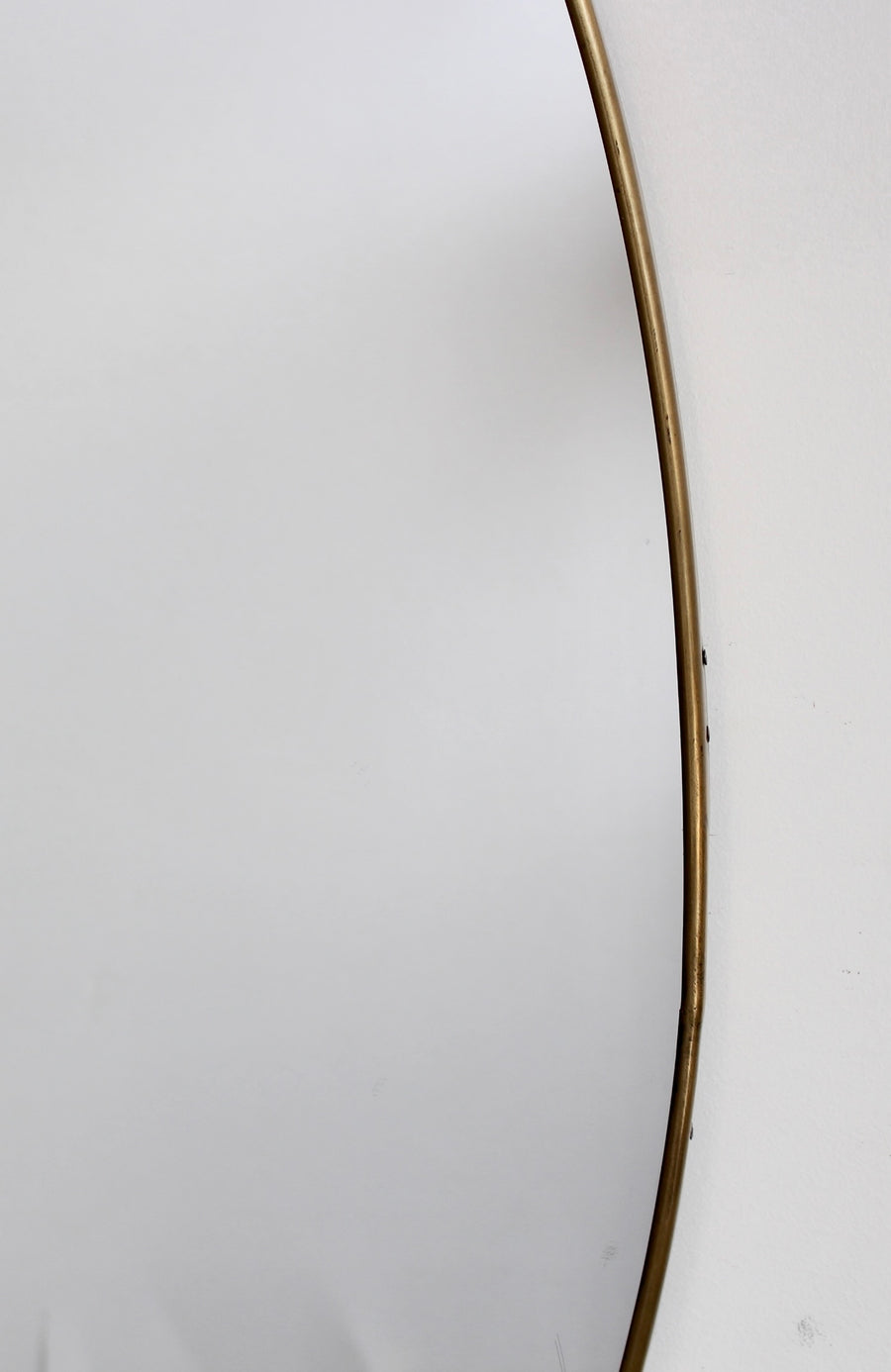 Vintage Italian Wall Mirror with Brass Frame (circa 1960s)
