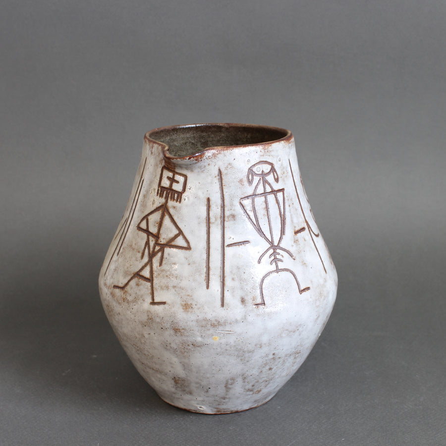 Mid-Century French Ceramic Pitcher by Alexandre Kostanda (circa 1960s)
