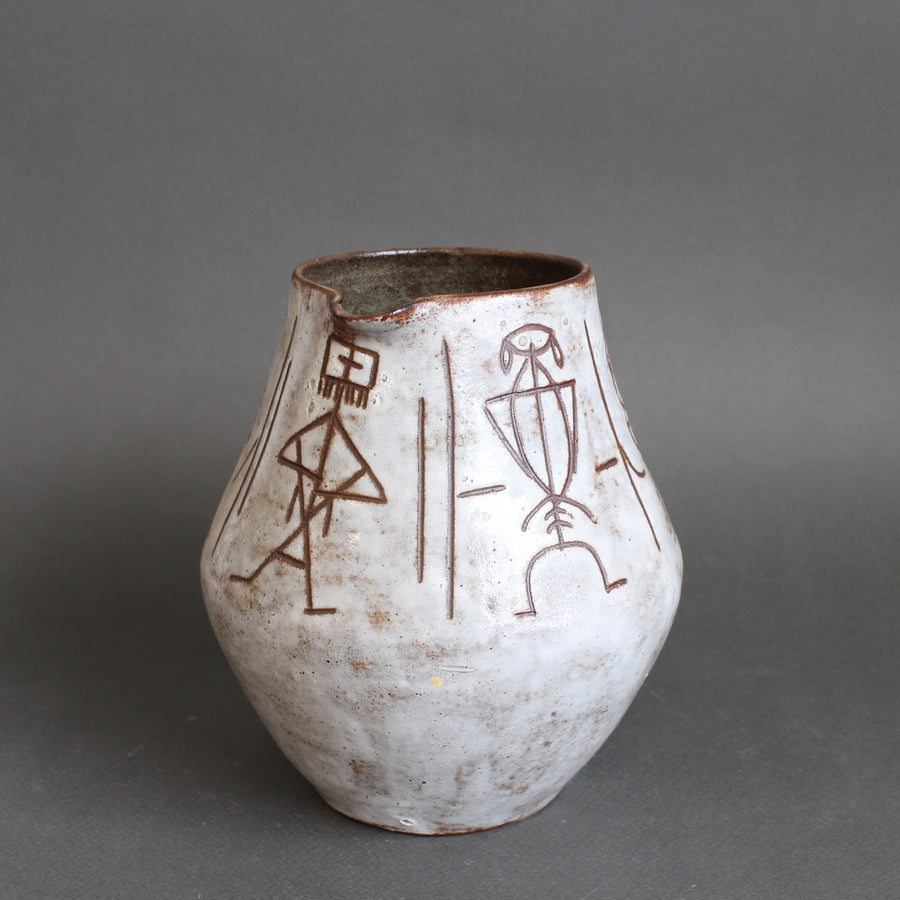 Mid-Century French Ceramic Pitcher by Alexandre Kostanda (circa 1960s)
