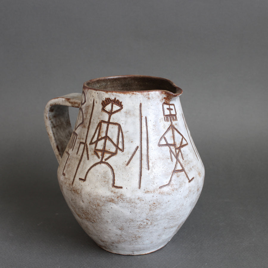 Mid-Century French Ceramic Pitcher by Alexandre Kostanda (circa 1960s)