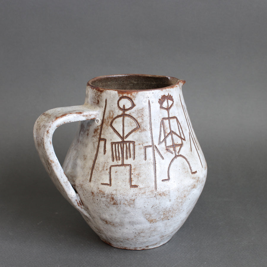 Mid-Century French Ceramic Pitcher by Alexandre Kostanda (circa 1960s)