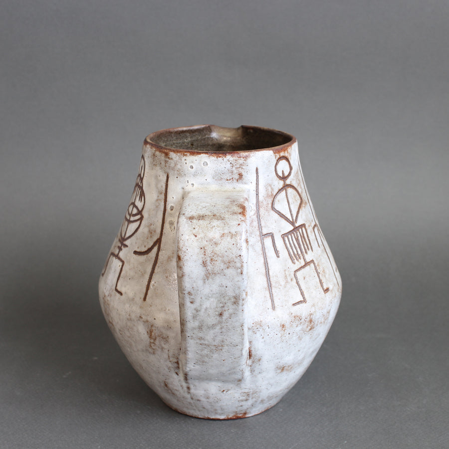 Mid-Century French Ceramic Pitcher by Alexandre Kostanda (circa 1960s)