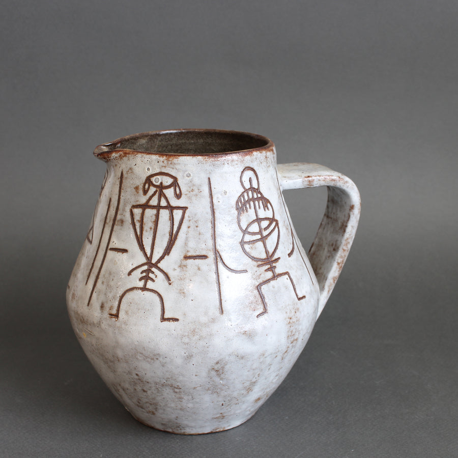 Mid-Century French Ceramic Pitcher by Alexandre Kostanda (circa 1960s)
