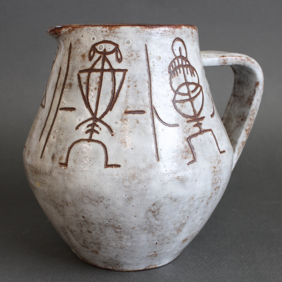 Mid-Century French Ceramic Pitcher by Alexandre Kostanda (circa 1960s)