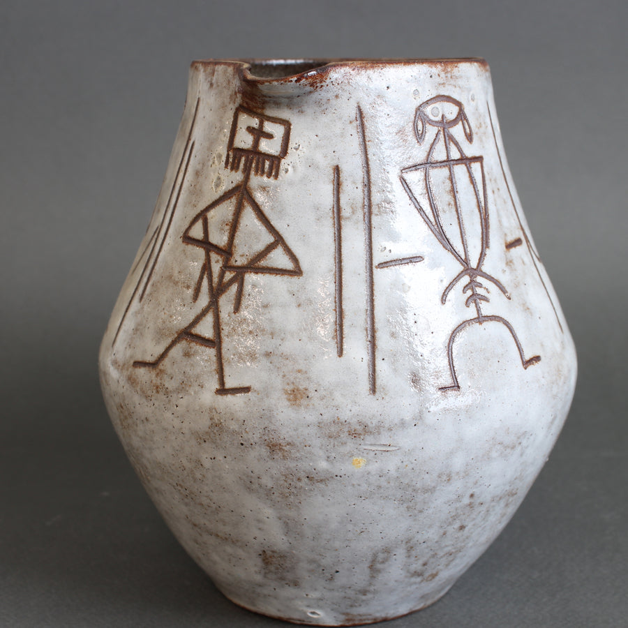 Mid-Century French Ceramic Pitcher by Alexandre Kostanda (circa 1960s)