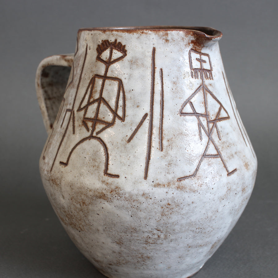 Mid-Century French Ceramic Pitcher by Alexandre Kostanda (circa 1960s)
