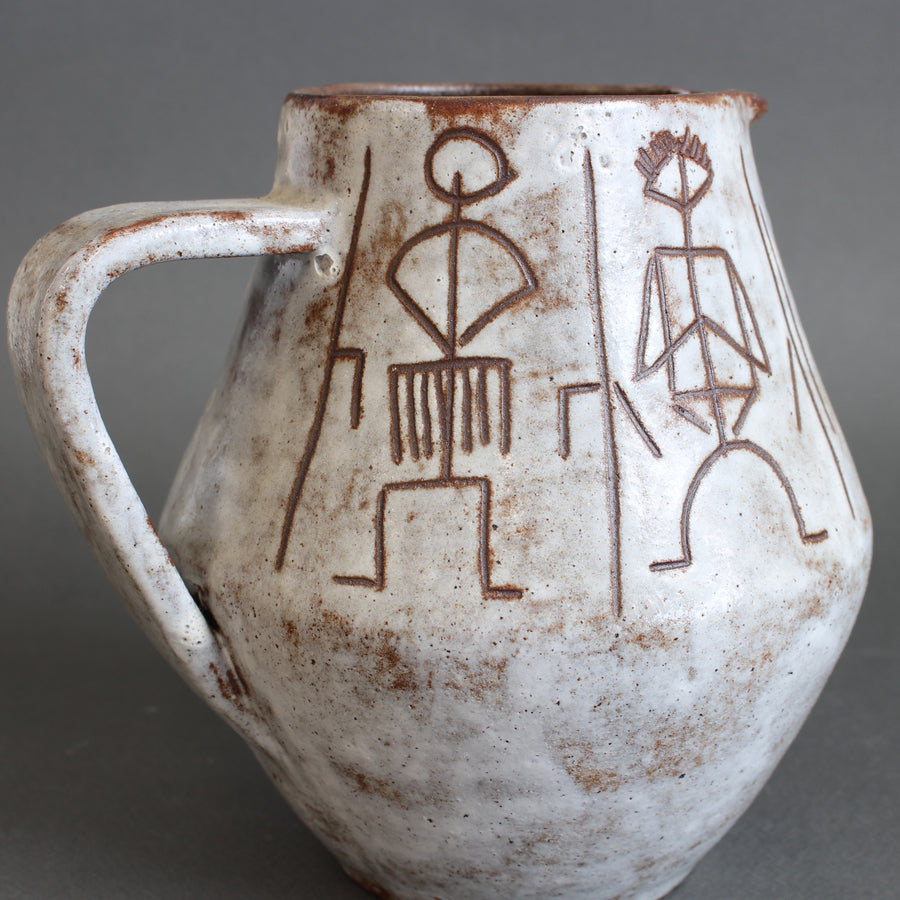Mid-Century French Ceramic Pitcher by Alexandre Kostanda (circa 1960s)