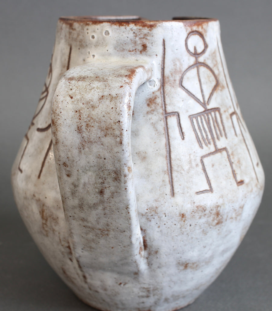 Mid-Century French Ceramic Pitcher by Alexandre Kostanda (circa 1960s)