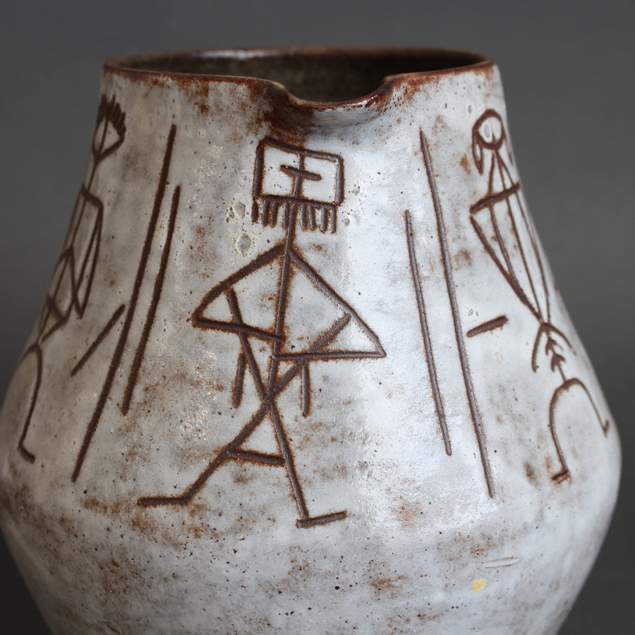Mid-Century French Ceramic Pitcher by Alexandre Kostanda (circa 1960s)