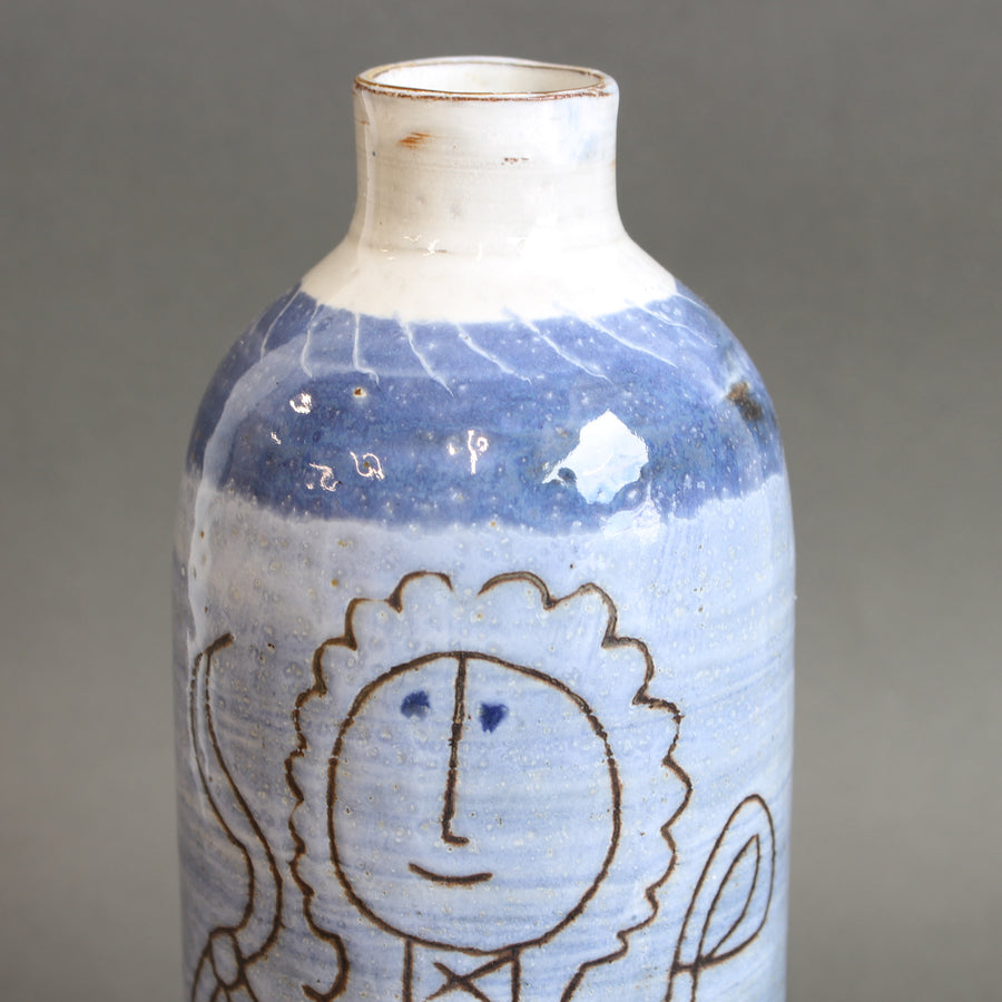 Mid-Century French Ceramic Vase by Michel Barbier (circa 1960s)
