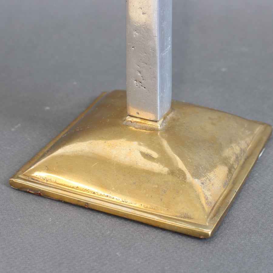 Aluminium and Brass Candlestick by David Marshall (circa 1980s)