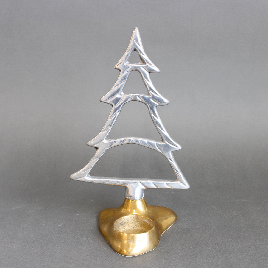 Aluminium and Brass Table Top Christmas Decoration by David Marshall (circa 1980s)