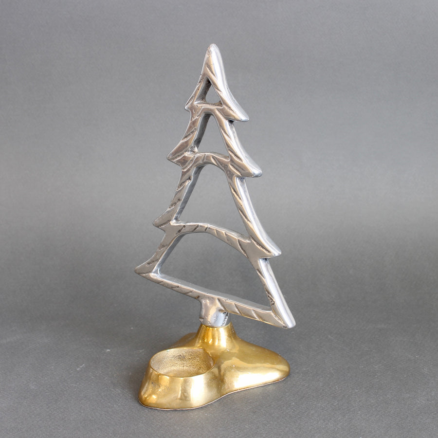 Aluminium and Brass Table Top Christmas Decoration by David Marshall (circa 1980s)