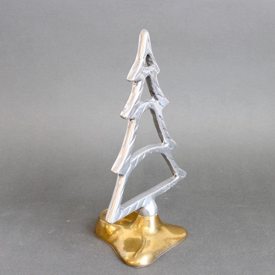 Aluminium and Brass Table Top Christmas Decoration by David Marshall (circa 1980s)
