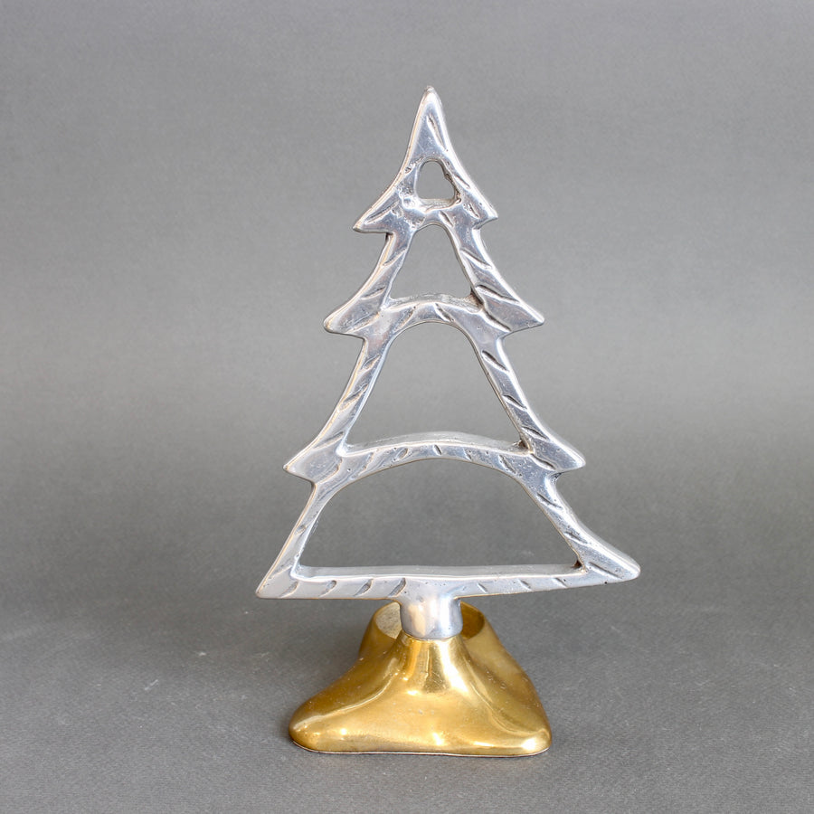 Aluminium and Brass Table Top Christmas Decoration by David Marshall (circa 1980s)