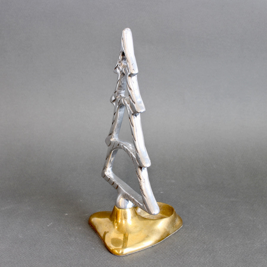 Aluminium and Brass Table Top Christmas Decoration by David Marshall (circa 1980s)