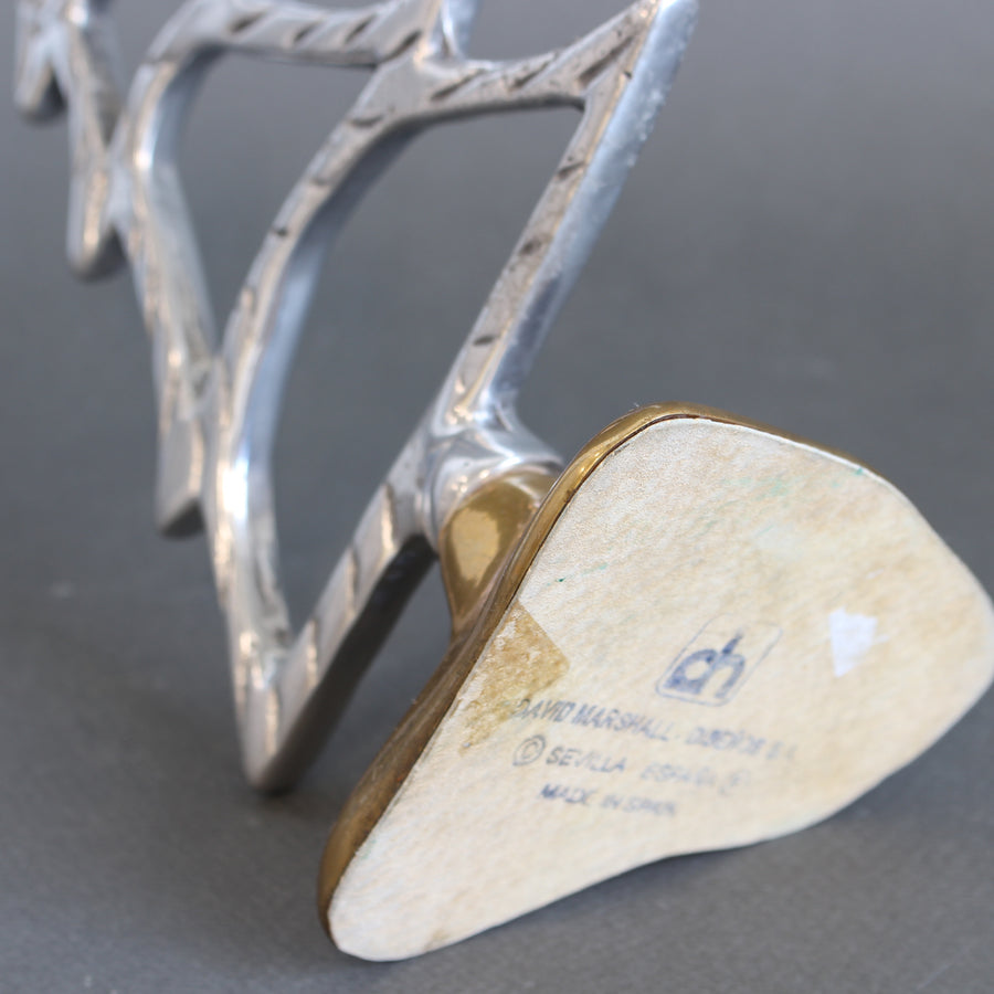 Aluminium and Brass Table Top Christmas Decoration by David Marshall (circa 1980s)