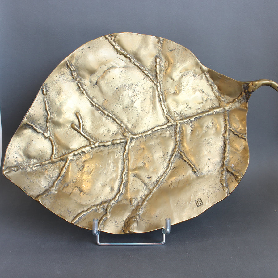 Brass Decorative Brass Leaf / Tray by David Marshall (circa 1980s)