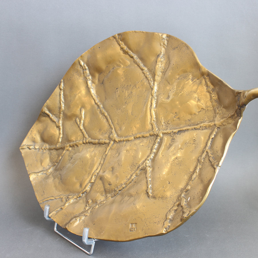 Brass Decorative Brass Leaf / Tray by David Marshall (circa 1980s)