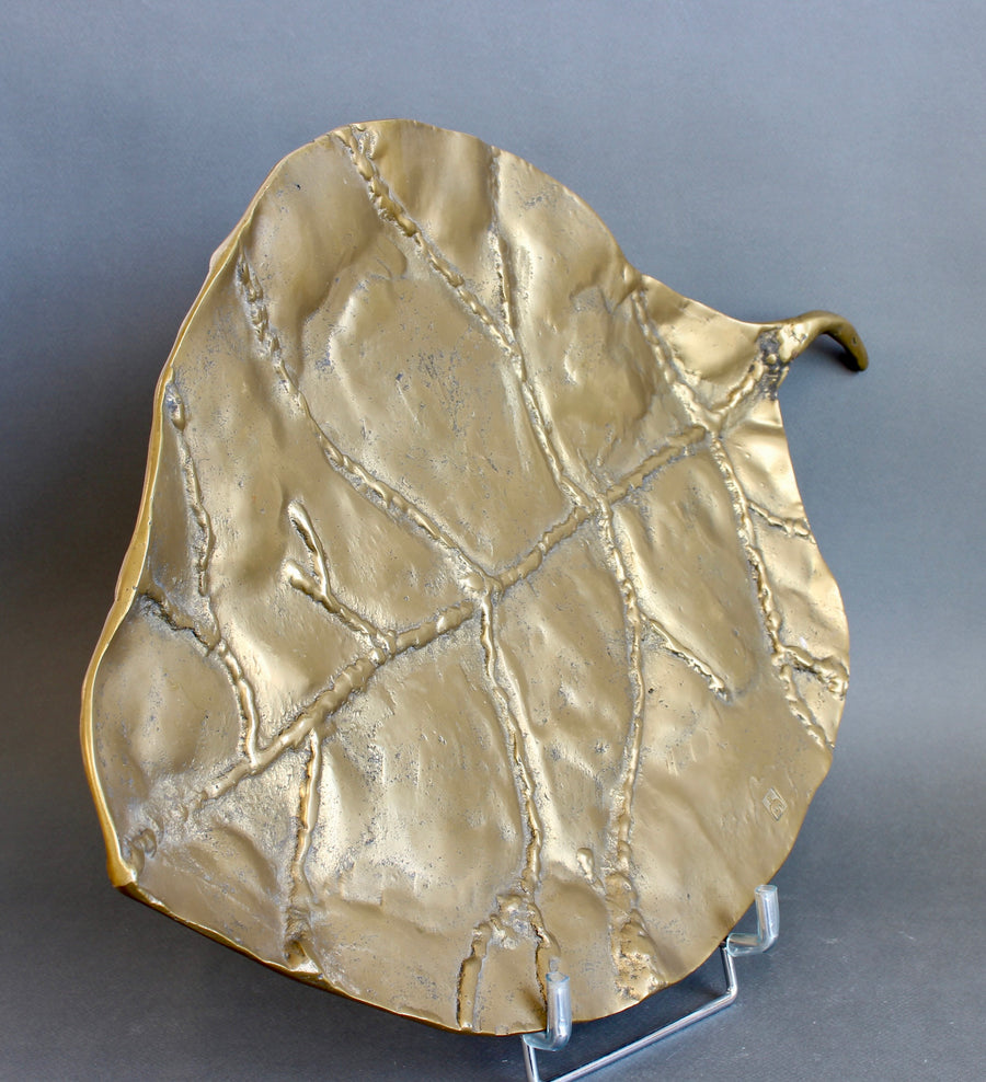 Brass Decorative Brass Leaf / Tray by David Marshall (circa 1980s)