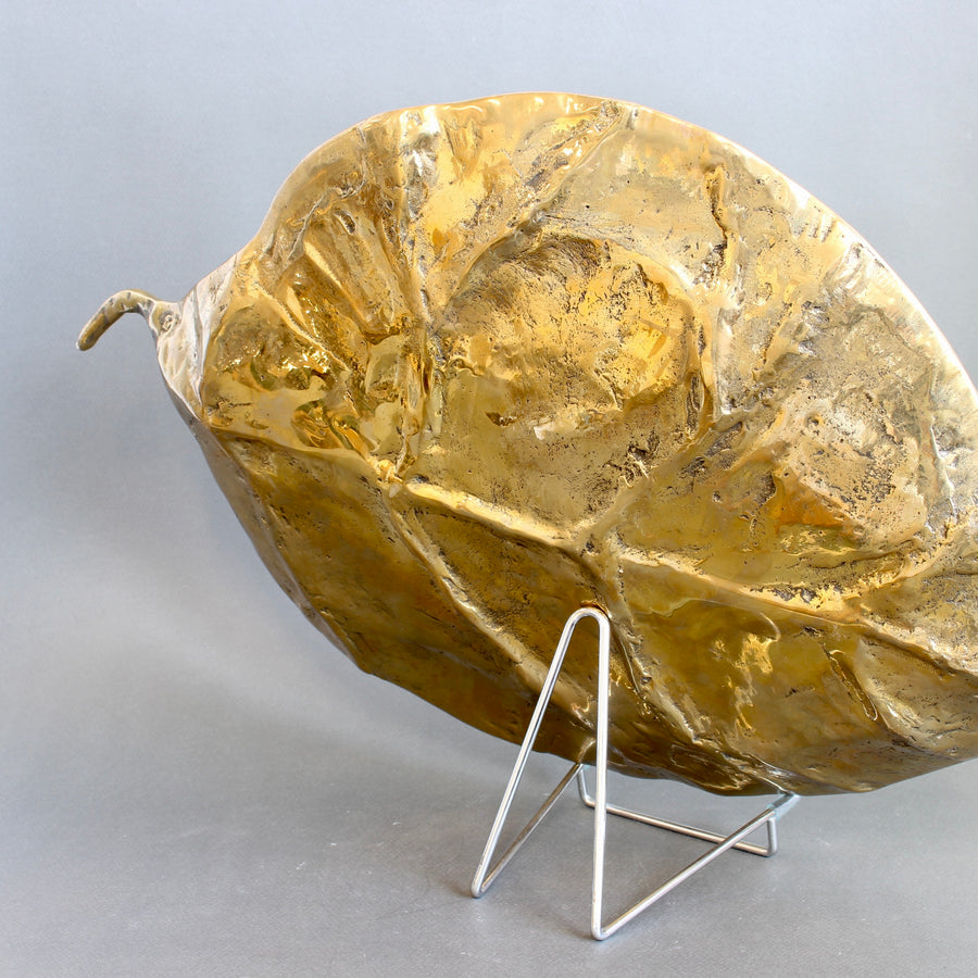Brass Decorative Brass Leaf / Tray by David Marshall (circa 1980s)