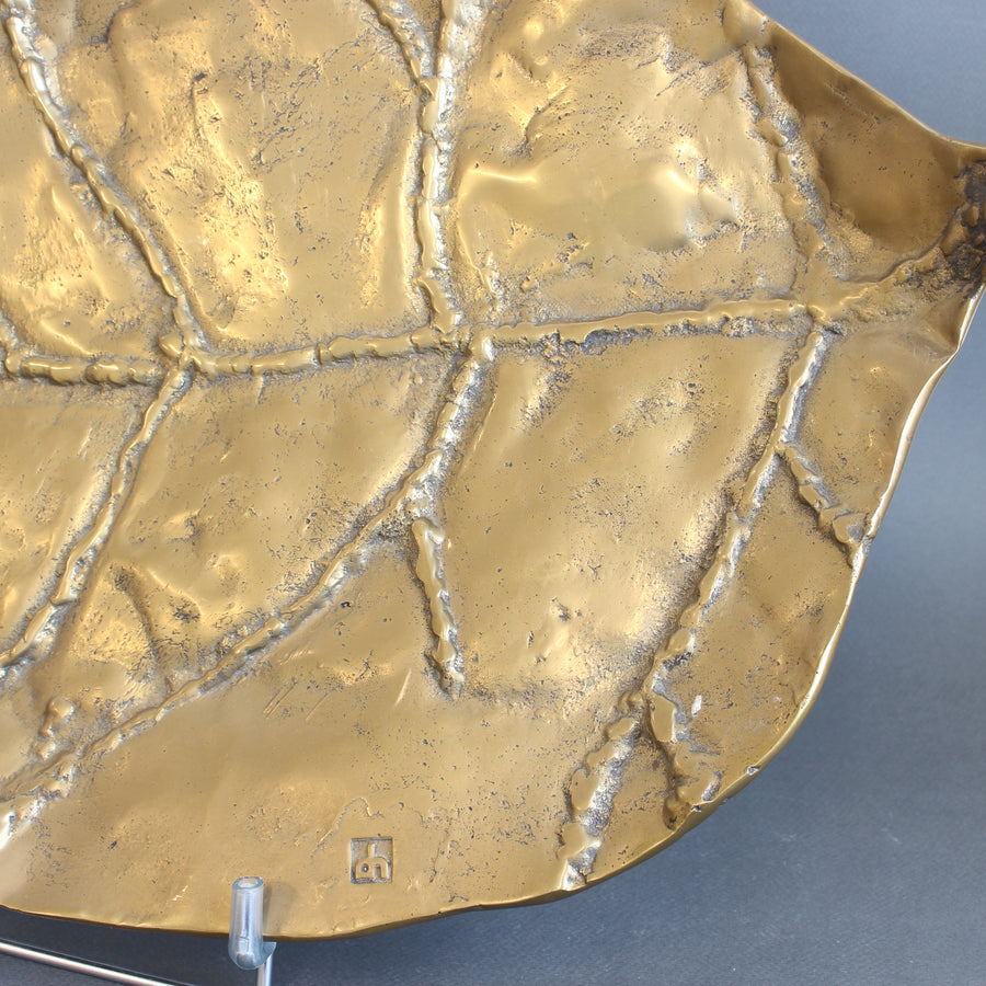 Brass Decorative Brass Leaf / Tray by David Marshall (circa 1980s)