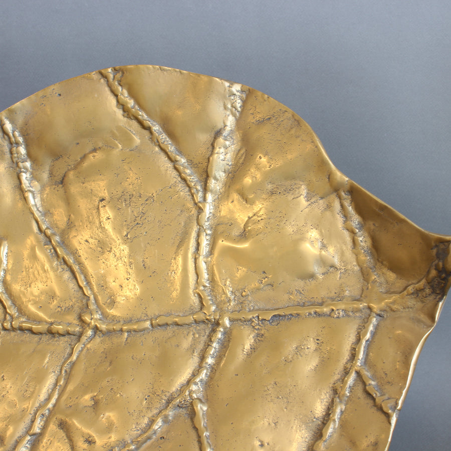 Brass Decorative Brass Leaf / Tray by David Marshall (circa 1980s)
