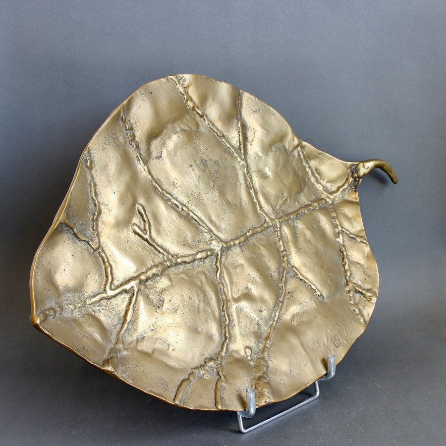 Brass Decorative Brass Leaf / Tray by David Marshall (circa 1980s)