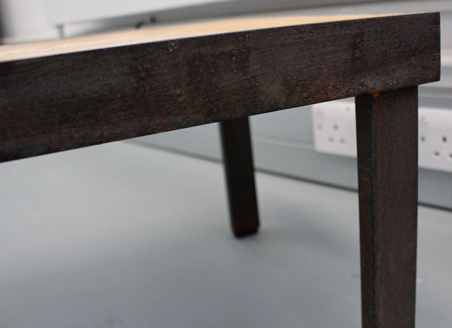 Vintage French Coffee Table with Ceramic Top by Roger Capron (circa 1970s)