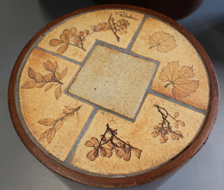 Vintage French Coffee Table Set with Ceramic Top by Raymonde Leduc (circa 1970s)