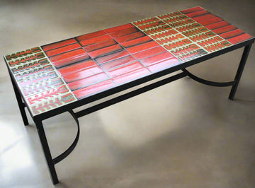 Vintage French Coffee Table by Roger Capron (circa 1970s)