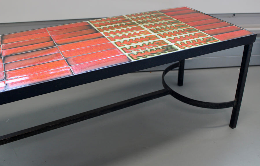 Vintage French Coffee Table by Roger Capron (circa 1970s)