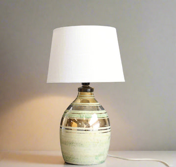 Vintage French Glazed Ceramic Table Lamp by Georges Pelletier for La Roue (circa 1970s)